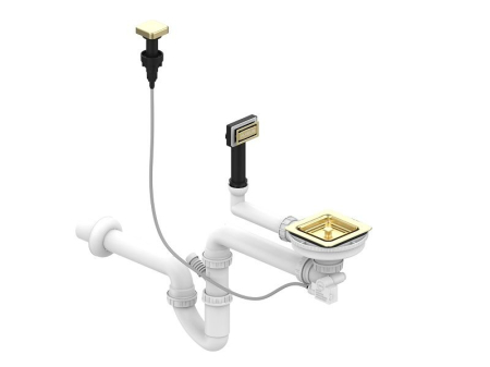 SIFOANE MONARCH - Siphon fi 114 Monarch Gold with overflow and pop-up