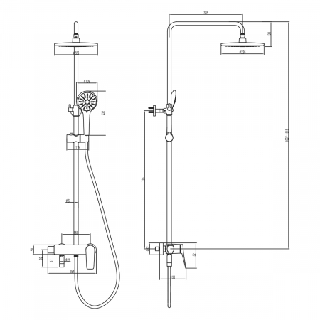 Set de Dus Lemark Bronx LM3762BL Negru | Sanitare-online.ro [2]
