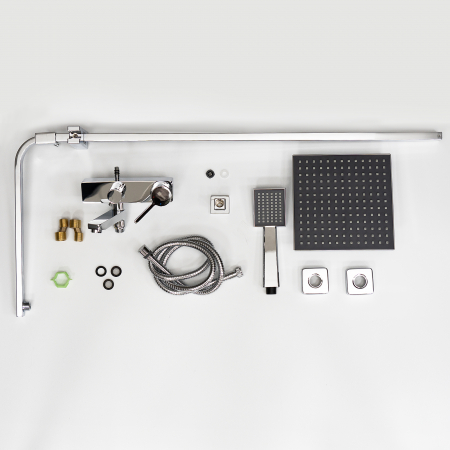 Sistem de duș cu para și pipă pivotantă, înălțime reglabilă Lemark Tropic LM7004C crom - Sanitare Online [7]