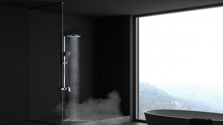 Sistem de duș cu para și pipă sub formă de cascadă Lemark Tropic LM7005C crom - Sanitare Online [3]