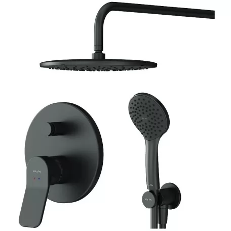 Shower Systems - AM.PM X-Joy built-in shower system, black