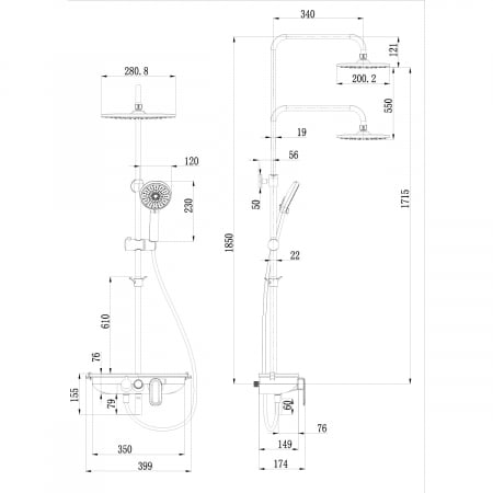 Shower System Lemark LM7012C-EU Crom [1]