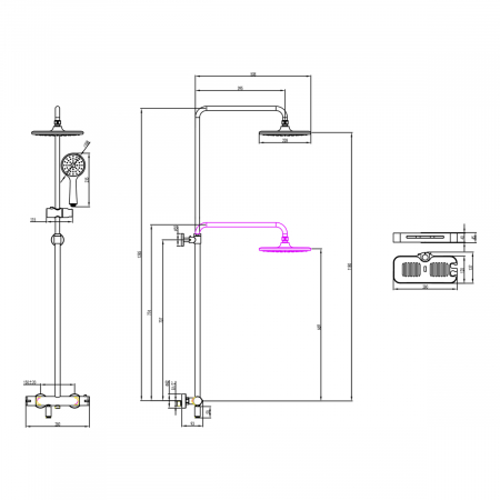 Sistem Dus Lemark LM7010C-EU cu Termostat [1]