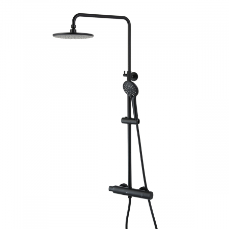 Shower System Tropic - Set de Dus Lemark Bronx LM3770BL Negru cu Termostat - Sanitare Online