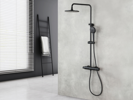Set de Dus Lemark Bronx LM3770BL Negru cu Termostat - Sanitare Online [1]