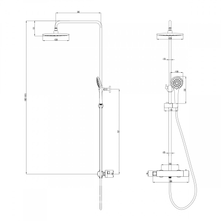 Set de Dus cu Termostat Lemark Bronx LM3770GM Grafit | Sanitare Online [6]