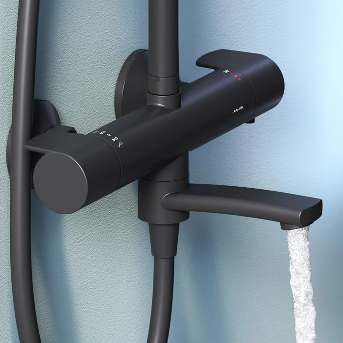 Sistem de duș X-Joy F0785A522 cu cap de duș tip tropic, termostat, baterie și gură de scurgere [4]