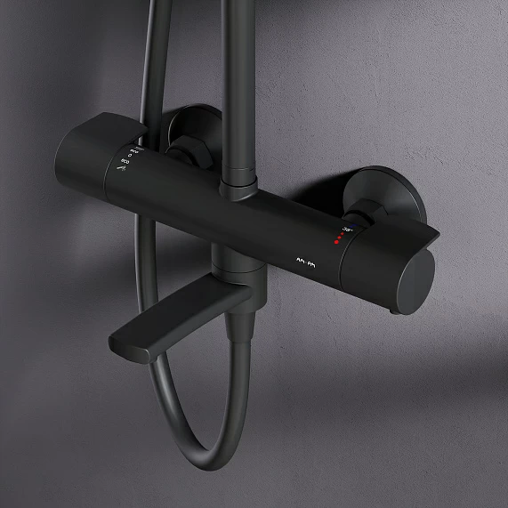 Sistem de duș X-Joy F0785A522 cu cap de duș tip tropic, termostat, baterie și gură de scurgere [2]