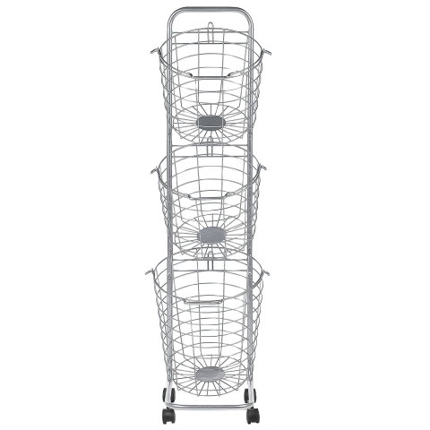 AYAPAL basket holder with wheels Metal Silver [1]