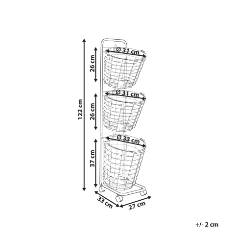 AYAPAL basket holder with wheels Metal Silver [2]