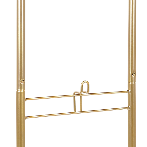 Bathroom Basket Holder AYAPAL with Wheels Metal Gold [5]