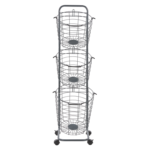 AYAPAL basket holder with wheels Metal Grey [1]
