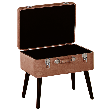 Stool with storage MALLARD Eco-leather Golden brown [4]