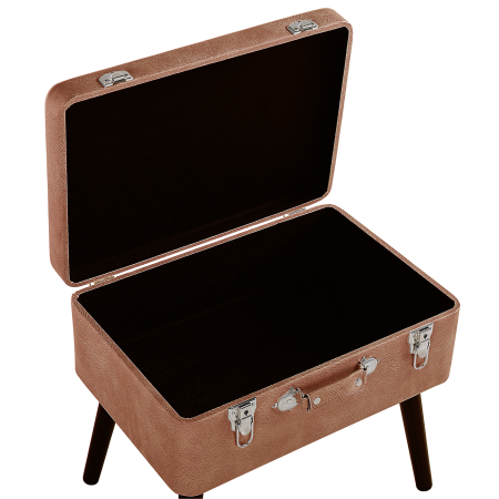 Stool with storage MALLARD Eco-leather Golden brown [5]