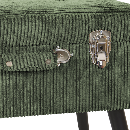 Stool with storage MALLARD Velvet Dark Green [7]