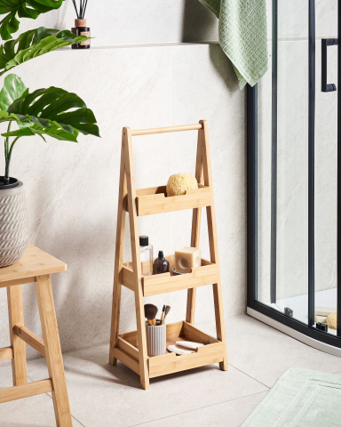 Etajeră pentru baie - Shelving Unit ALERCE Bamboo Wood Light Brown