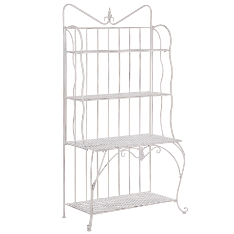 Shelving unit PAVONA Metal 94 cm 50 cm Light beige [1]