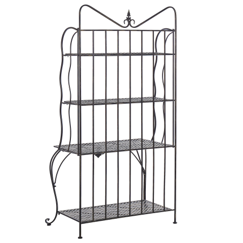 Shelving unit PAVONA Metal 94 cm 50 cm Black [4]