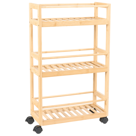 Shelving unit QUINTAY Bamboo Wood Light Brown [1]