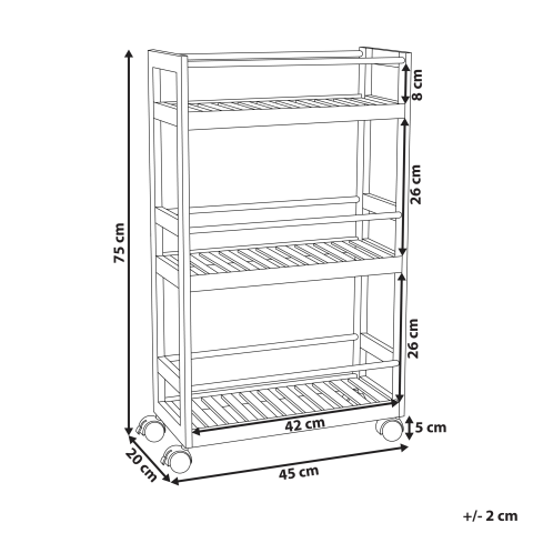 Shelving unit QUINTAY Bamboo Wood Light Brown [2]