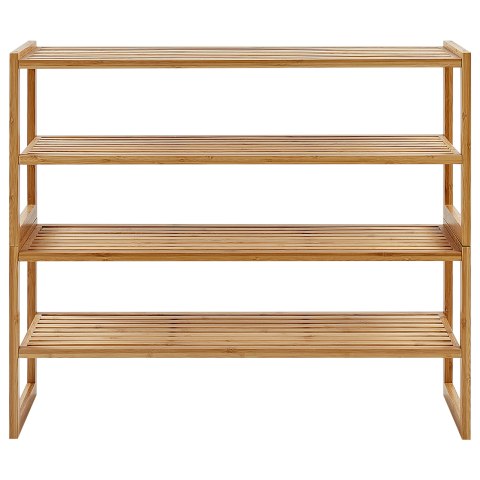 Shelving Unit UVALDA Bamboo Wood Light Brown [3]