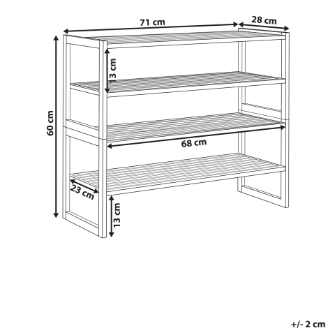 Shelving Unit UVALDA Bamboo Wood Light Brown [2]