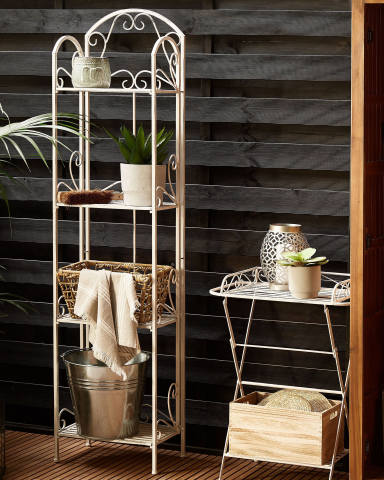 Etajeră pentru baie - VALDIVIA shelving unit Metal 40 cm 27 cm White