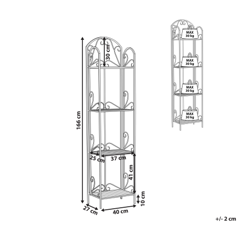 VALDIVIA Metal shelf unit Grey [2]