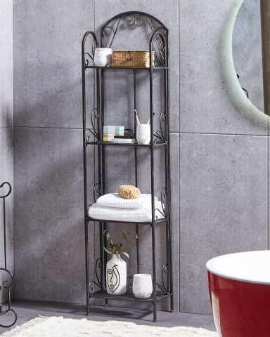 Etajeră pentru baie - VALDIVIA shelving unit Metal Black