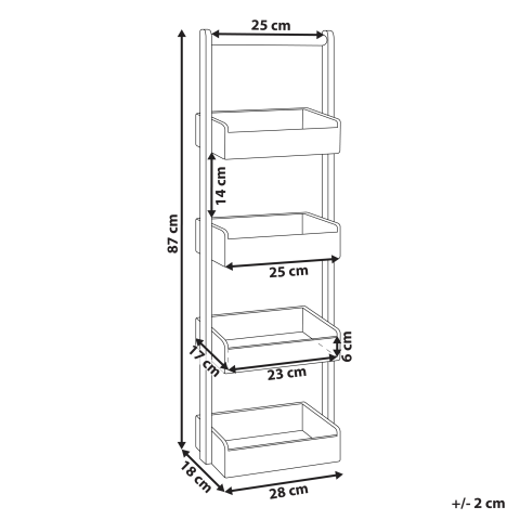 Shelving unit VAUPES Bamboo wood Light brown [2]