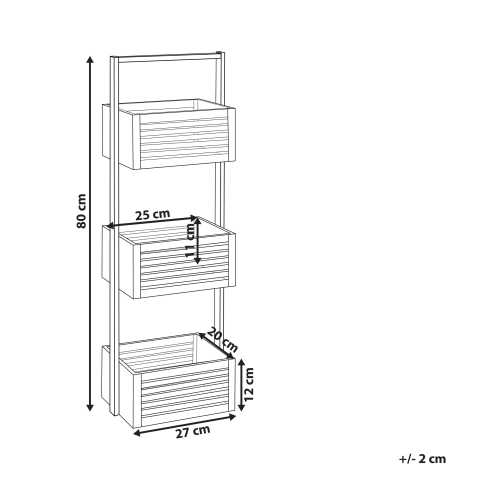 Shelving Unit WAVERLY Bamboo Wood Light Brown [2]
