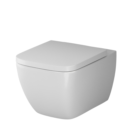 Vase wc - Vas WC suspendat AM.PM Gem CGA1700PSC, alb, evacuare orizontala, 36 x 50 x 34.5 cm, capac WC inclus