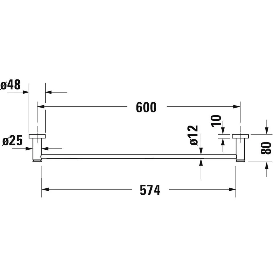 Duravit D-Code Suport prosop baie tip bara 60 cm [2]