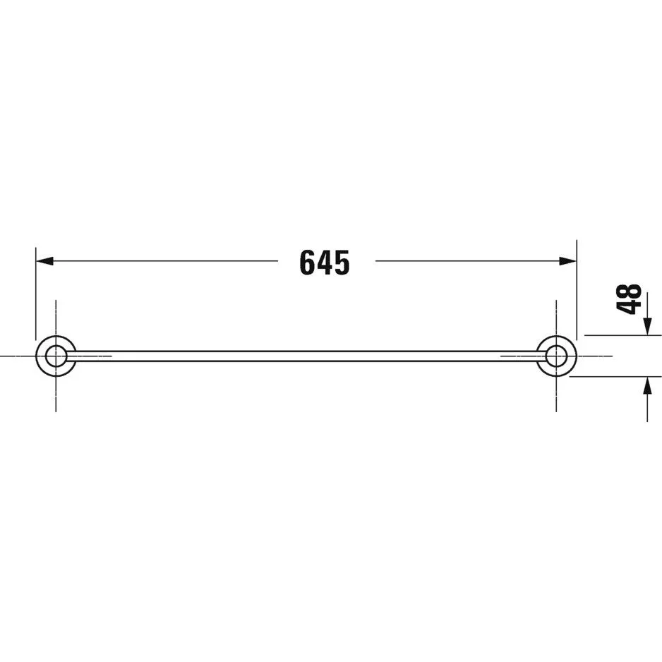 Duravit D-Code Suport prosop baie tip bara 60 cm [3]