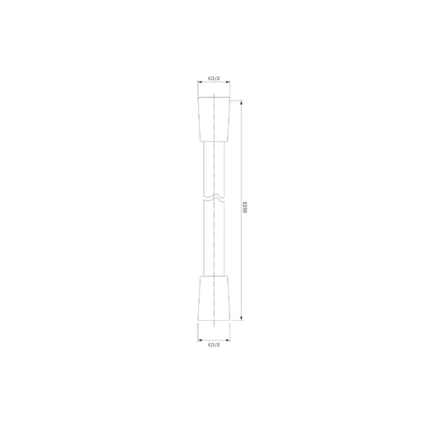 Furtun de dus Omnires negru mat [2]