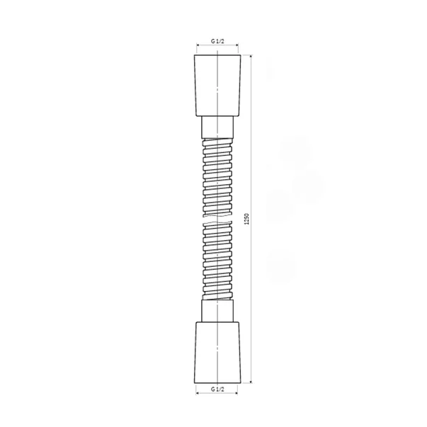 Furtun de dus Omnires finisaj nichel periat 150 cm [1]
