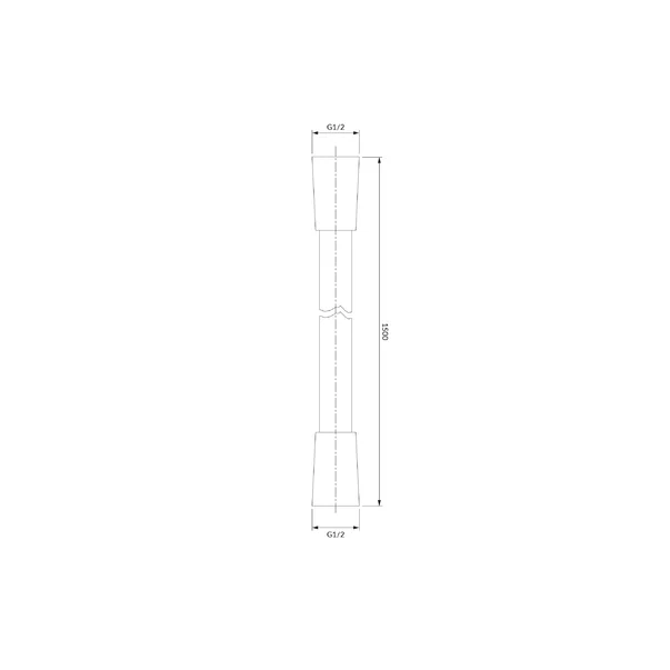 Furtun de dus Omnires PVC negru mat 150 cm [2]