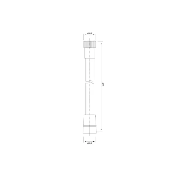 Furtun de dus Omnires 150 cm negru mat [2]