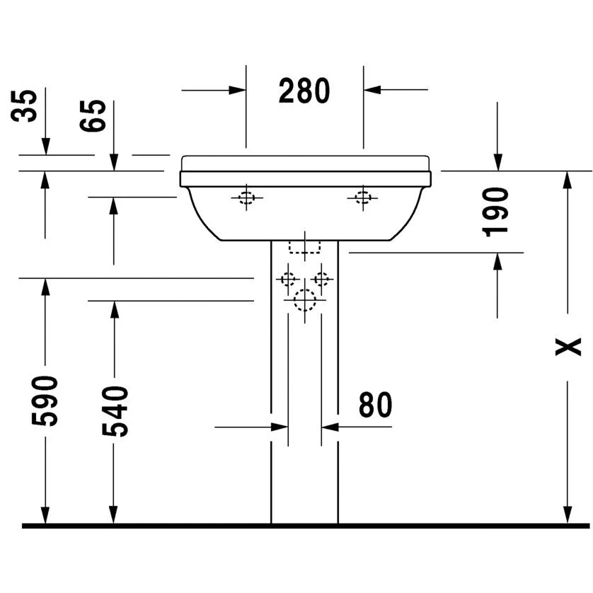 Lavoar baie suspendat Duravit Starck 3 60x45 cm [8]