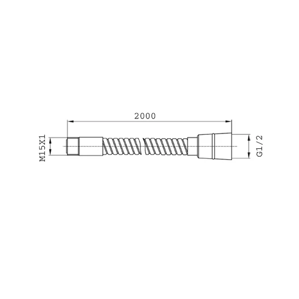 Furtun de dus Omnires flexibil  200 cm [2]