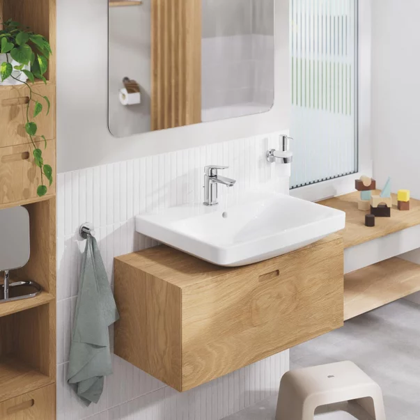 Baterie lavoar monocomanda Grohe Cubeo S cu ventil Pop-Up crom lucios [1]