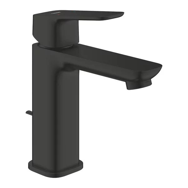 Baterii baie - Baterie lavoar monocomanda Grohe Cubeo M cu ventil Pop-Up negru mat
