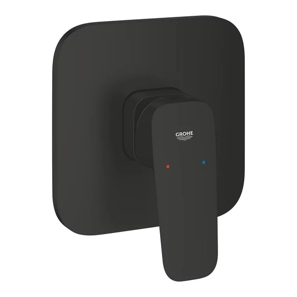 Baterii baie - Baterie dus incastrata Grohe Cubeo negru mat fara corp ingropat
