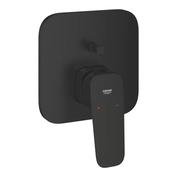 Baterii cada - Baterie cada-dus incastrata Grohe Cubeo negru mat fara corp ingropat