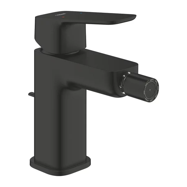 Baterie bideu monocomanda Grohe Cubeo cu ventil Pop-Up negru mat [1]