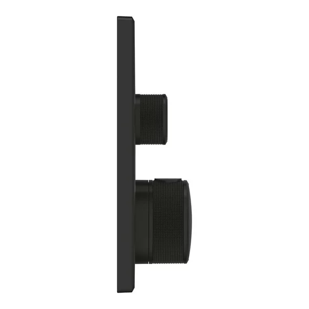 Baterii baie - Baterie dus negru mat Grohe Grohtherm SmartControl termostatica patrata 2 iesiri