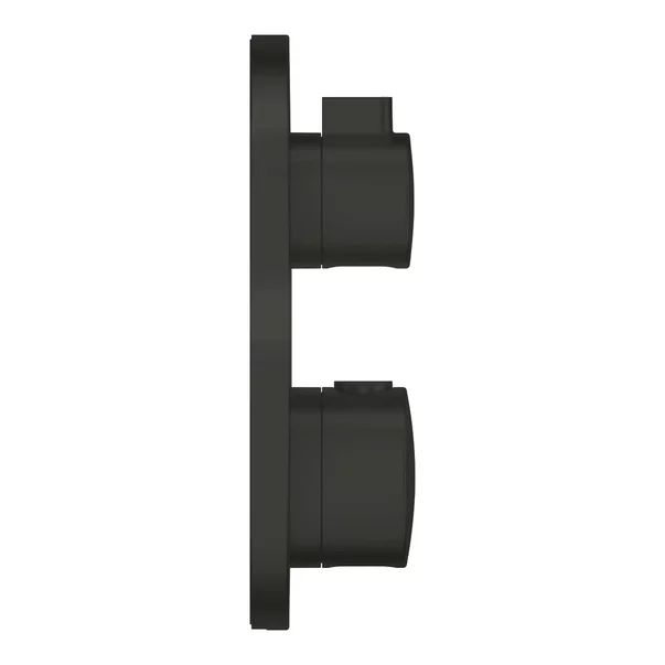 Baterie dus incastrata cu termostat Grohe Grohtherm 2 iesiri negru mat rotund [2]
