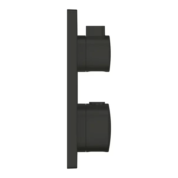 Baterie dus incastrata cu termostat Grohe Grohtherm 2 iesiri negru mat patrat [2]