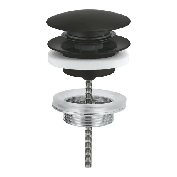 Sifoane si ventile lavoar - Ventil lavoar negru mat Grohe Push-Open