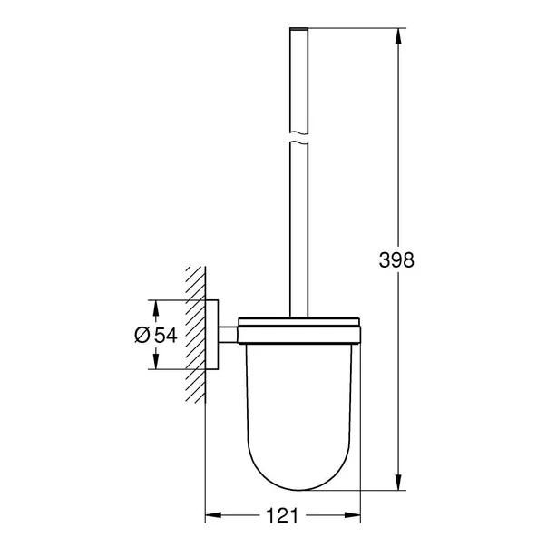 Perie wc negru mat Grohe Essentials [3]